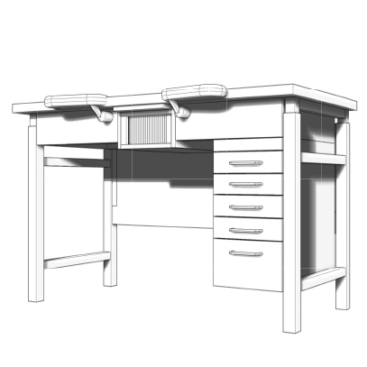 BENCHALIST Uhrmachertisch, Modular II, inklusive Container, elektrisch