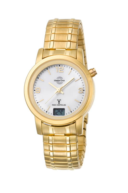 Master Time radio controlled ladies watch Basic, gold - MTLA-10313-12M