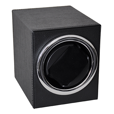 Watchwinder black leather