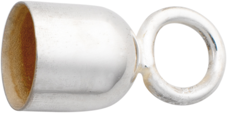 Cap silver 925/- inner Ø 5.00mm with large eye, closed