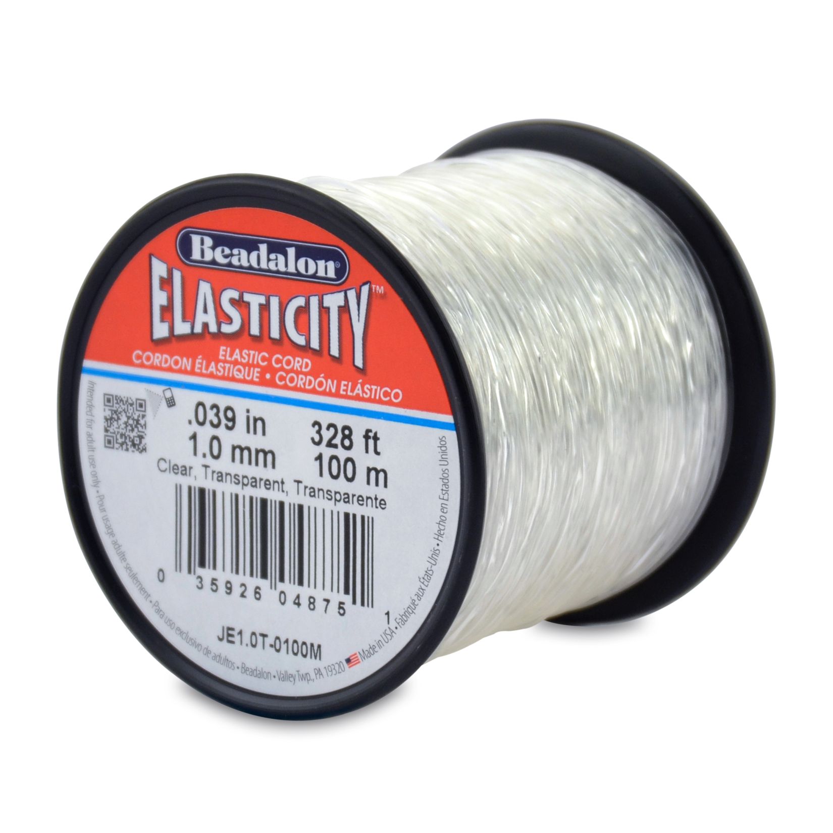 Fil élastique Stretch Cord Nylon transparent Ø 1,00mm -100m