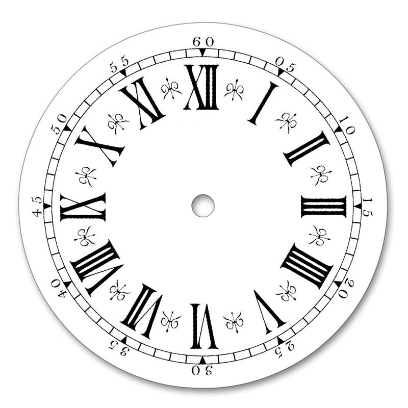 Dial, aluminium, Roman numerals, dia. 260mm, white