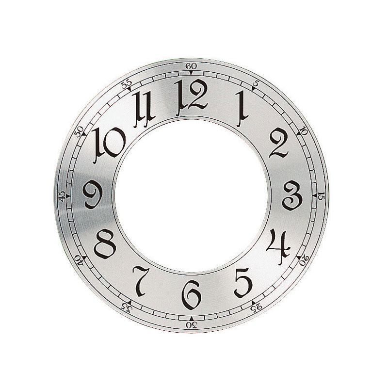 Dial aluminium arabic numerals silvercolor Ø 182,5 mm