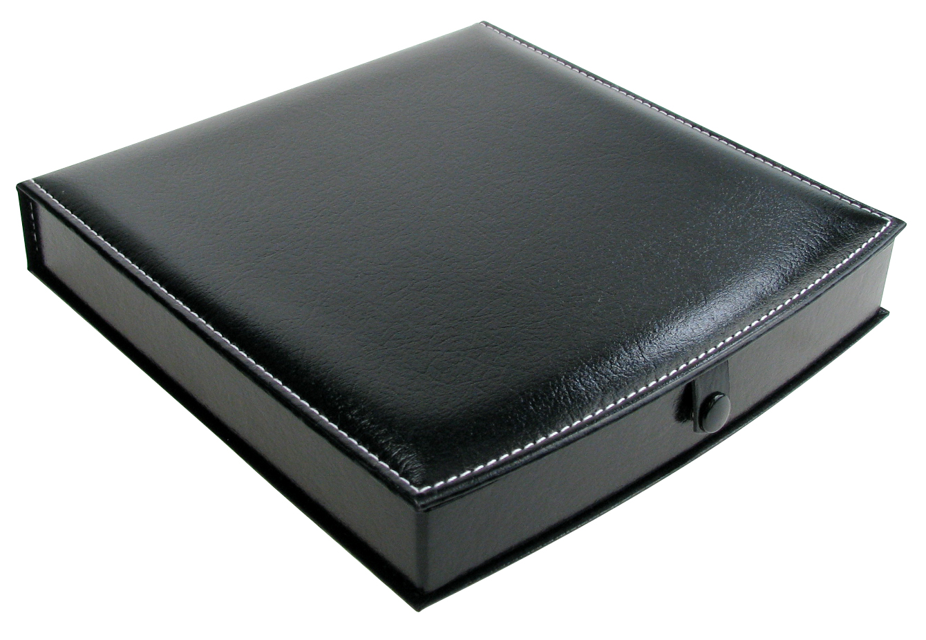 Cardboard packaging for colliers, covered with synthetic leather.