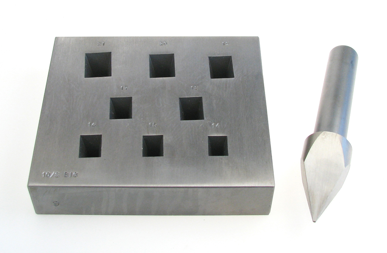 Stamping block rectangle 14x12 - 21x17 mm