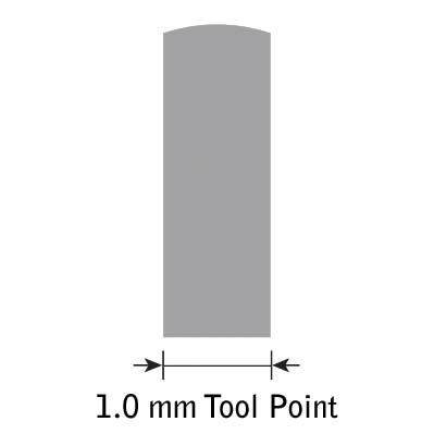 Glensteel flat edge graver, parallel No. 10 - 1.0 mm