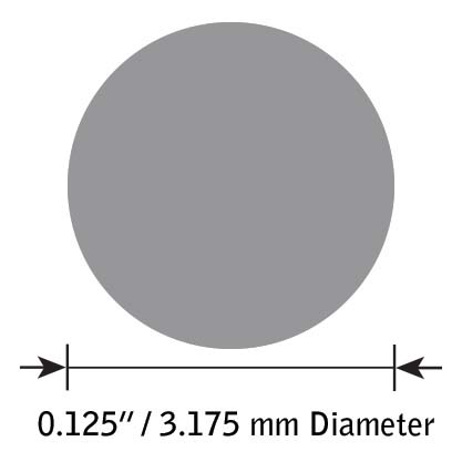 Glensteel  blank, round, 3.17mm