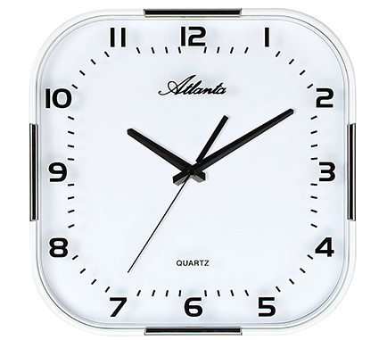 Atlanta 4455/19 silber Quarz-Wanduhr