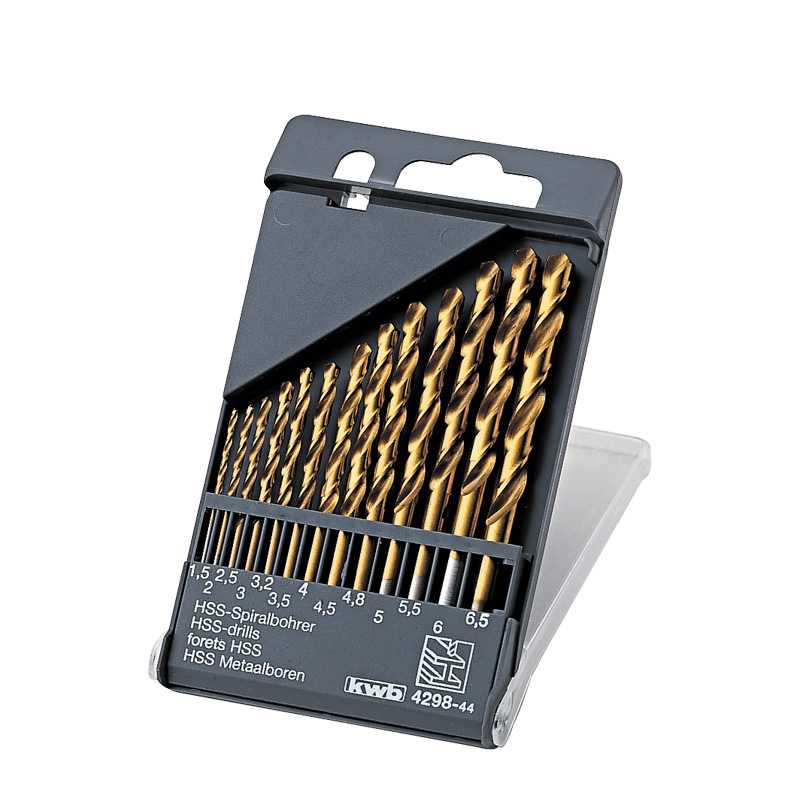 HSS twist drill set, 13 pieces