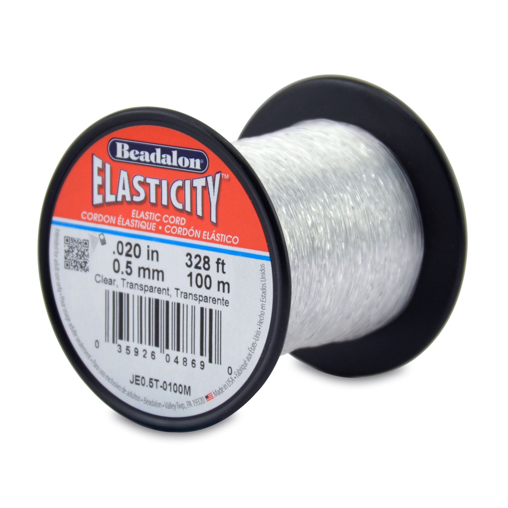 Elastischer Faden Stretch Cord Nylon transparent Ø 0,50mm -100m