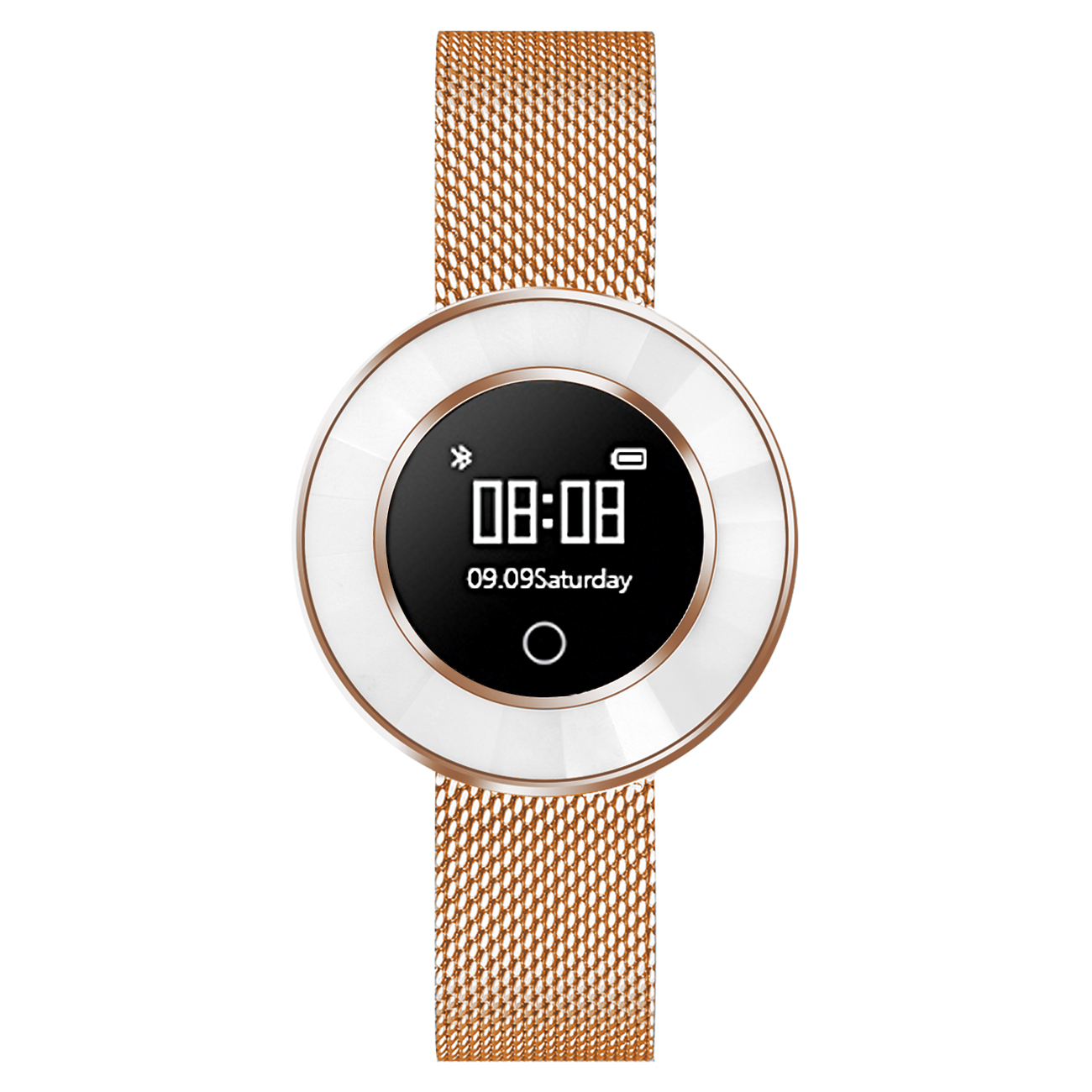 Fitness Tracker, rosé-gold, Mesh-Armband Master