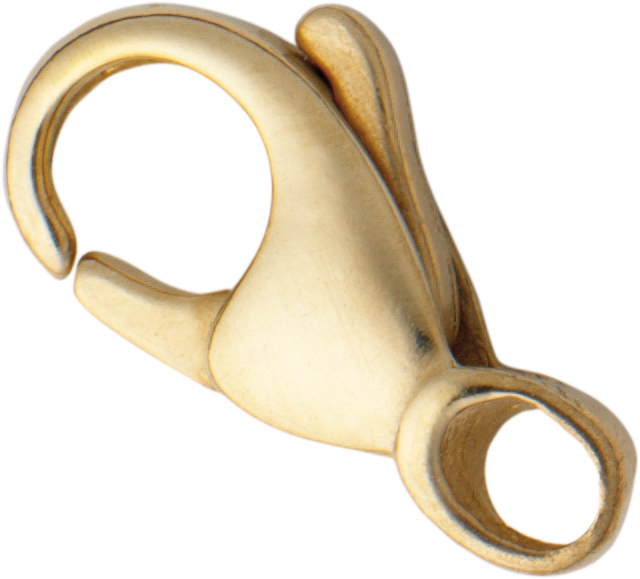 Carabiner curved gold 333/-Gg 11,00mm cast light