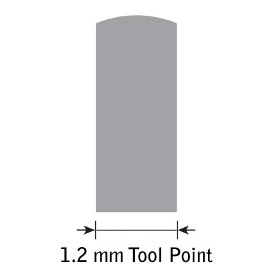 Glensteel flat edge graver, parallel No. 12 - 1.2 mm