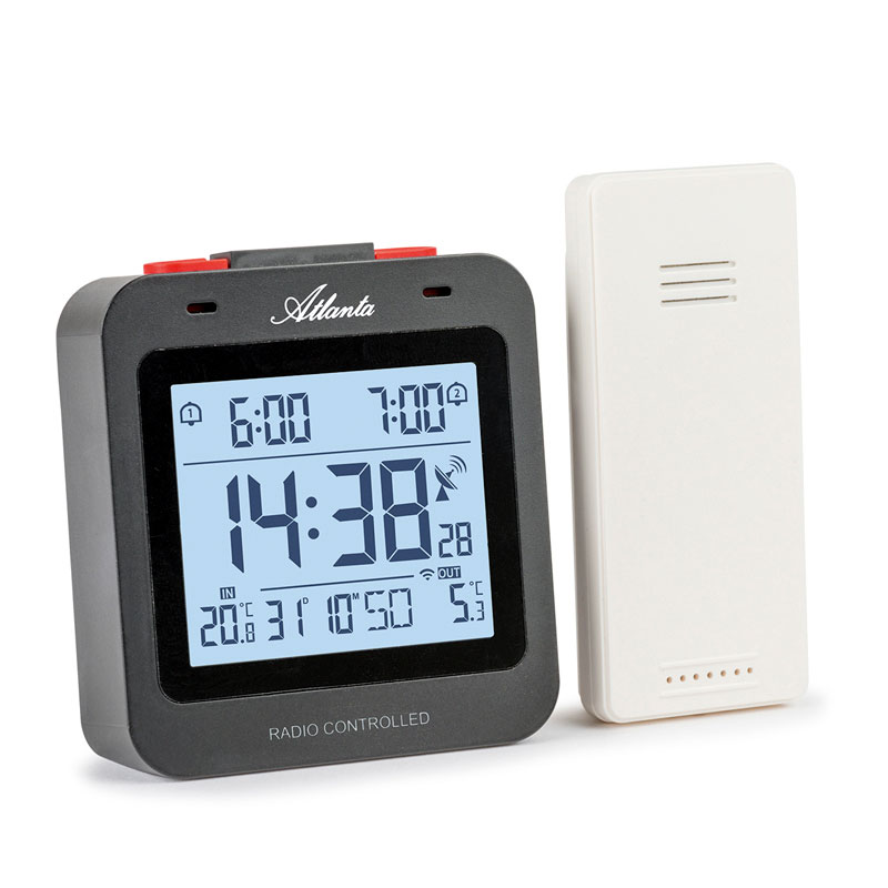 Atlanta 1888/7 Radio controlled alarm clock black