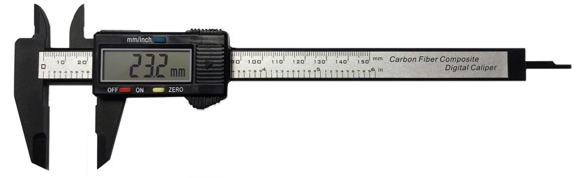 Caliper 150mm digital made of fiberglass