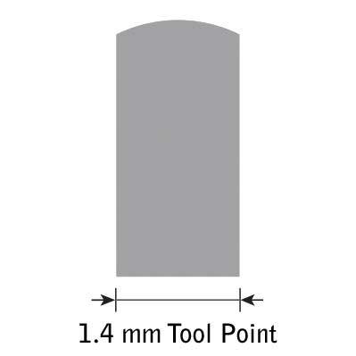 Glensteel flat edge graver, parallel No. 14 - 1.4 mm