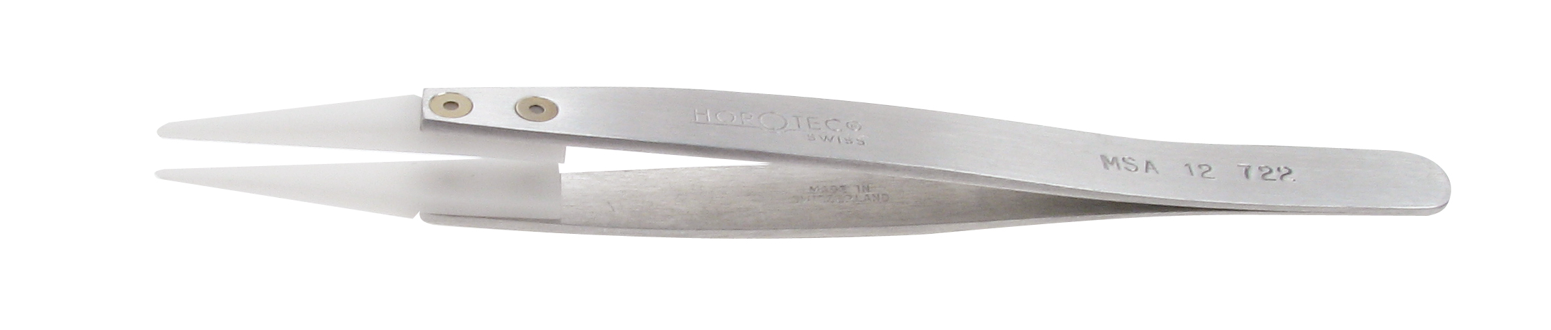 Aluminium forceps with Delrin tips, medium, Horotec