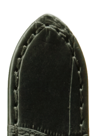 Lederband Alligator Imitation 12mm schwarz