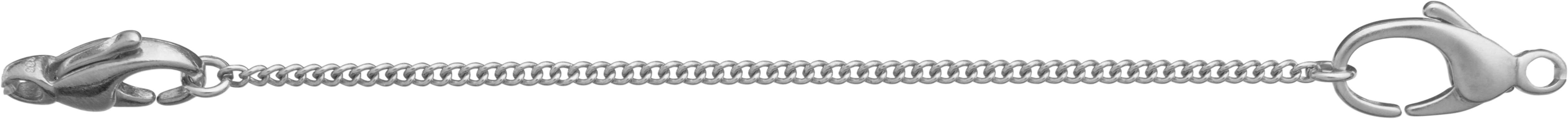 Safety chain curb silver 925/- length 70,00mm, with open jump rings