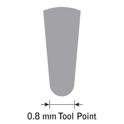 Glensteel round edge graver, size 8 - 0.8 mm