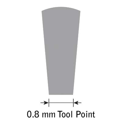 Glensteel flat edge graver, conical No. 8 - 0.8 mm