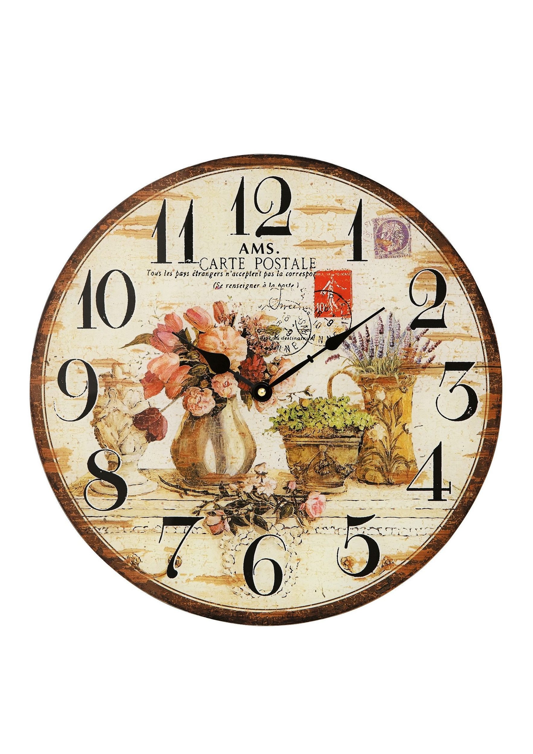 AMS quartz wall clock Flowers