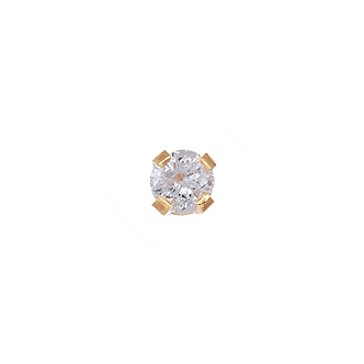 First ear stud System 75, gold 585/- GG, daisy diamond 0.08 ct, Studex