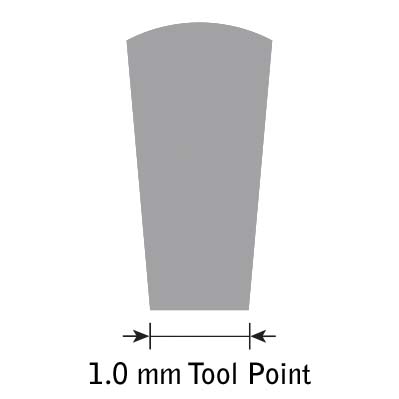 Glensteel flat edge graver, conical No. 10 - 1.0 mm