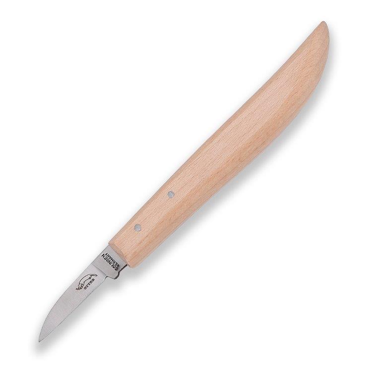 Knife with wooden handle