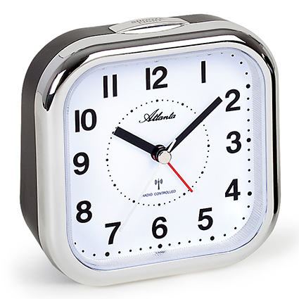 Atlanta 1829/19 silver Alarm Clock radio controlled with lighting