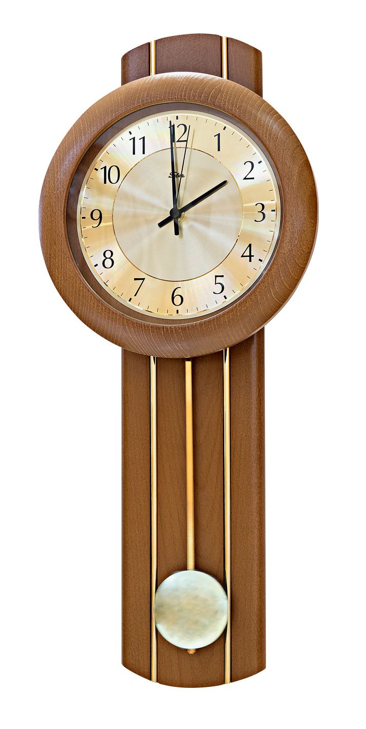 SELVA wireless pendulum wall clock cherry Gilching