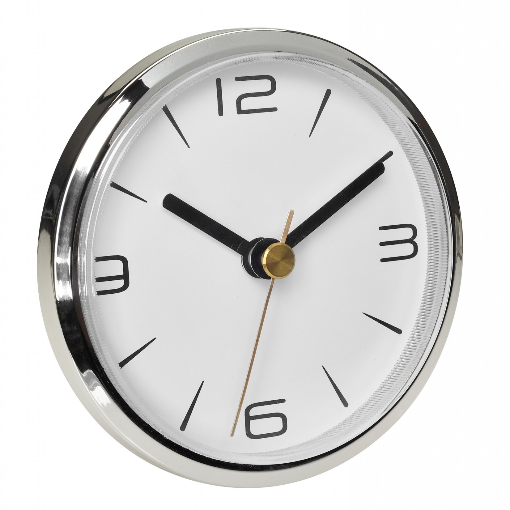 Built-in quartz clock with two dials