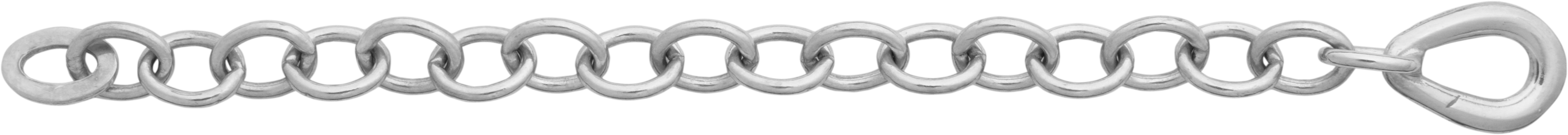 Extension chain with chain end silver 925/- length 70.00mm