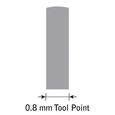 Glensteel flat edge graver, parallel No. 8 - 0.8 mm