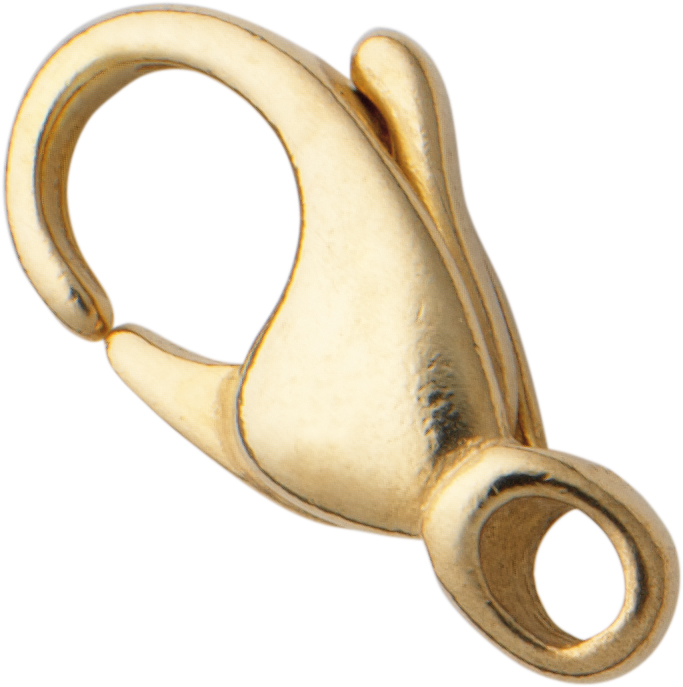 Carabiner curved gold 333/-Gg 13,00mm cast light