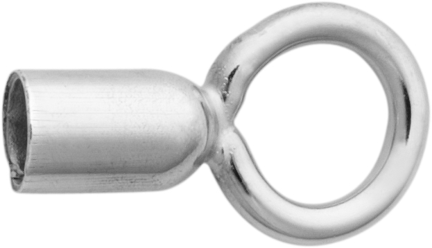 Cap silver 925/- inner Ø 2.00mm with large eye, closed