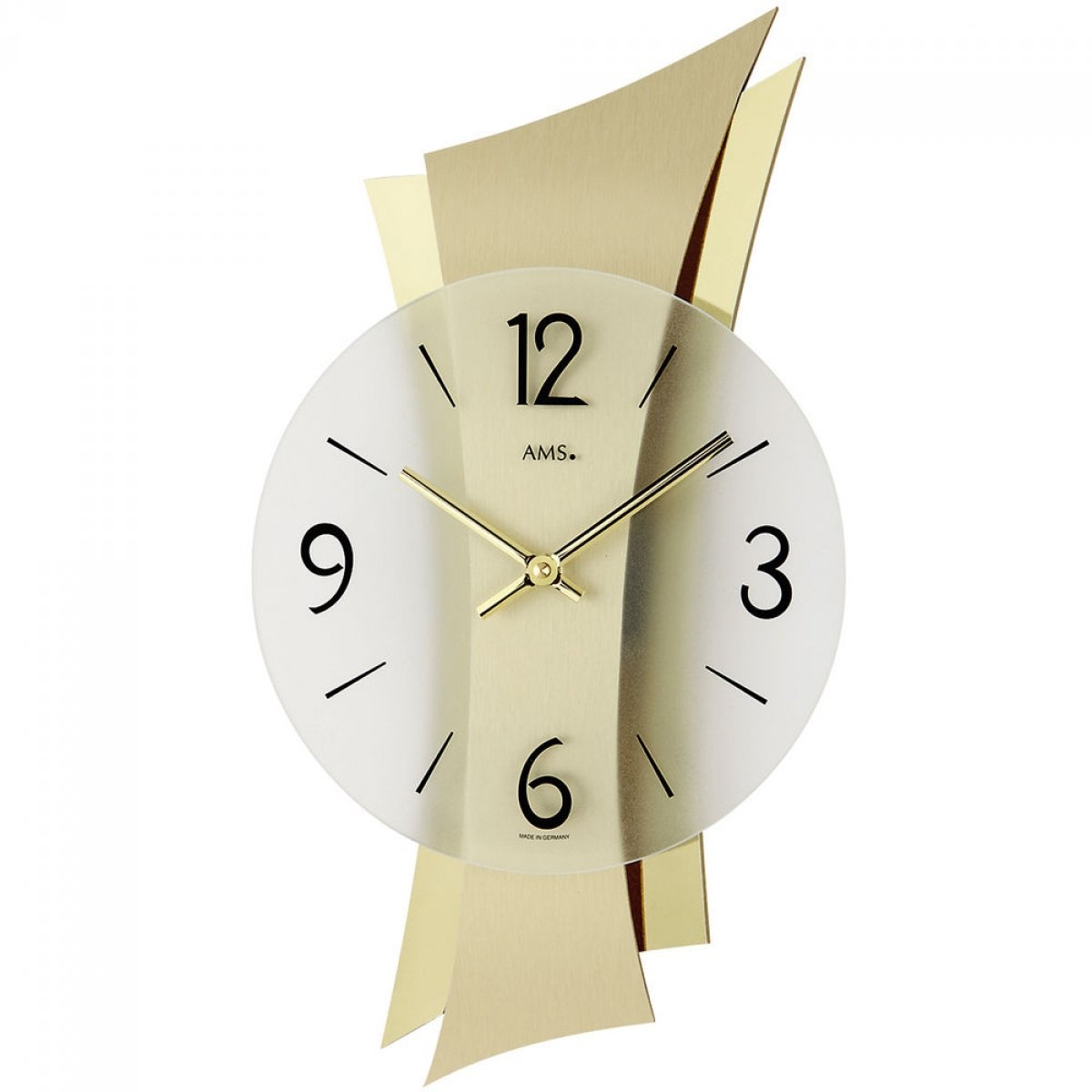 AMD Quartz wall clock Remini, Brass