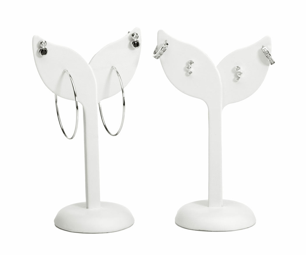 Earring stand Flower, white, contents: 2 pcs.