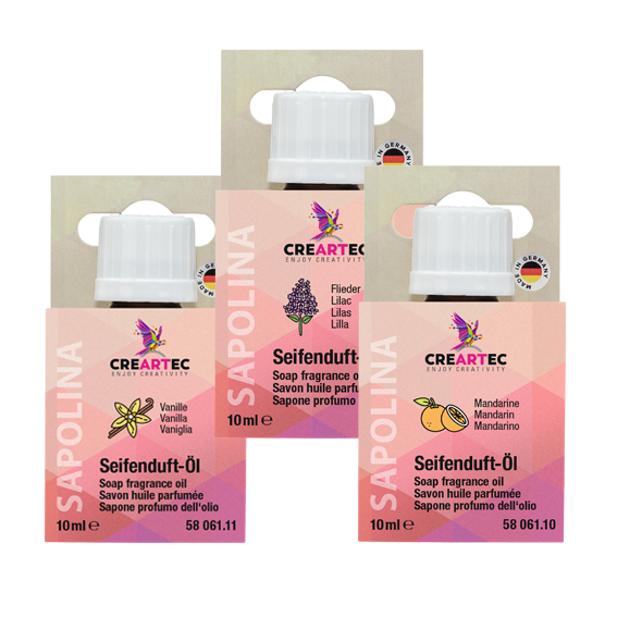 Soap scented oil - set of 3 - lilac, tangerine, vanilla