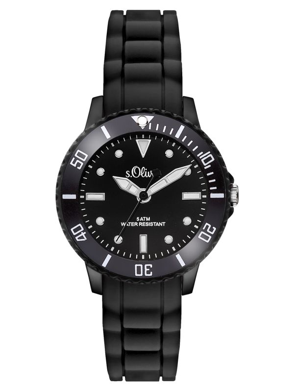 s.Oliver Silicone strap black SO-3297-PQ