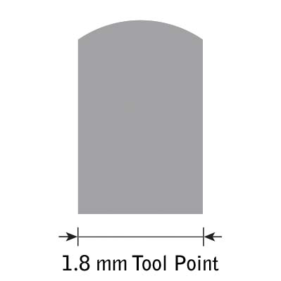 Glensteel flat edge graver, parallel No. 18 - 1.8 mm