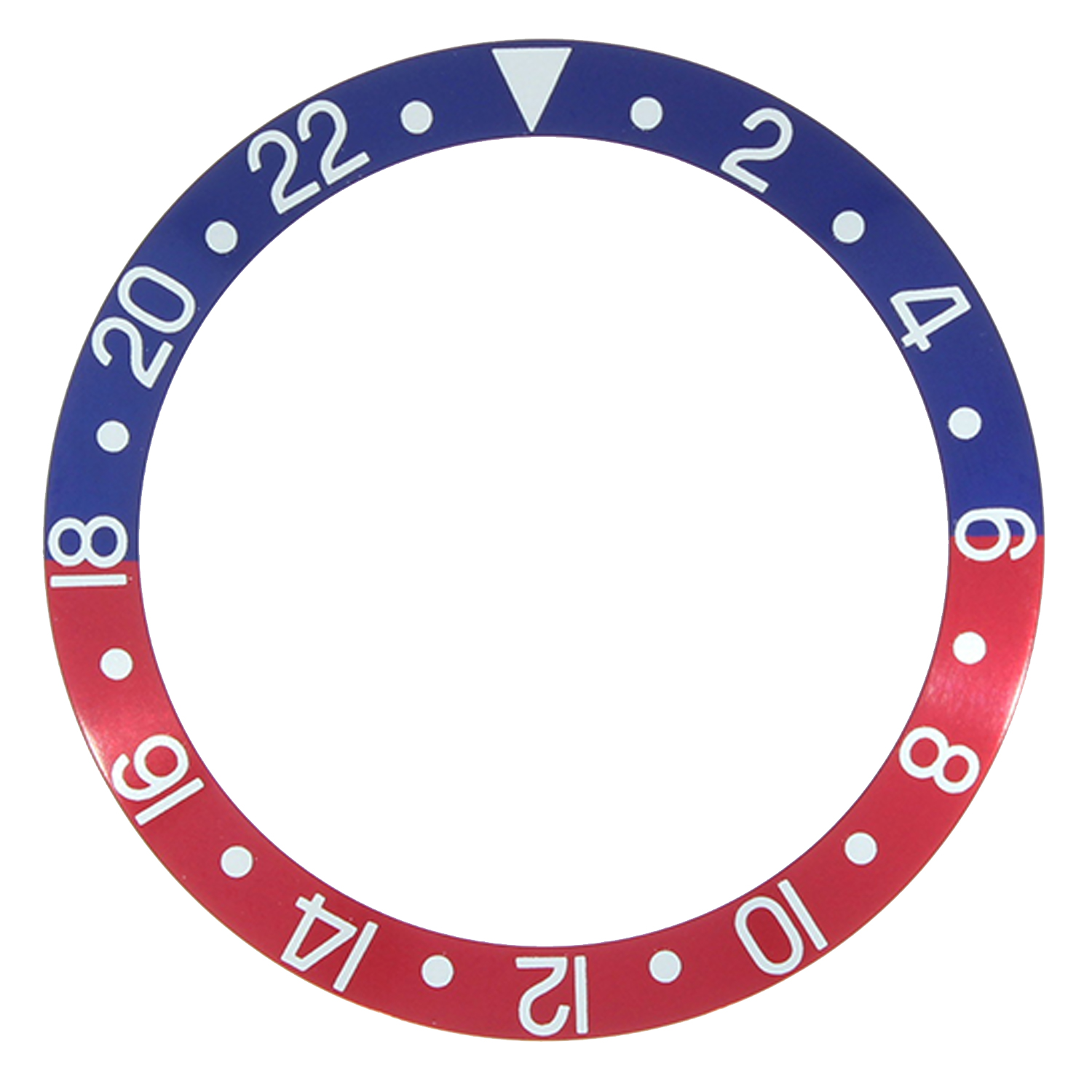 Bezel Insert RLX bestfit 2-22, blue/ red