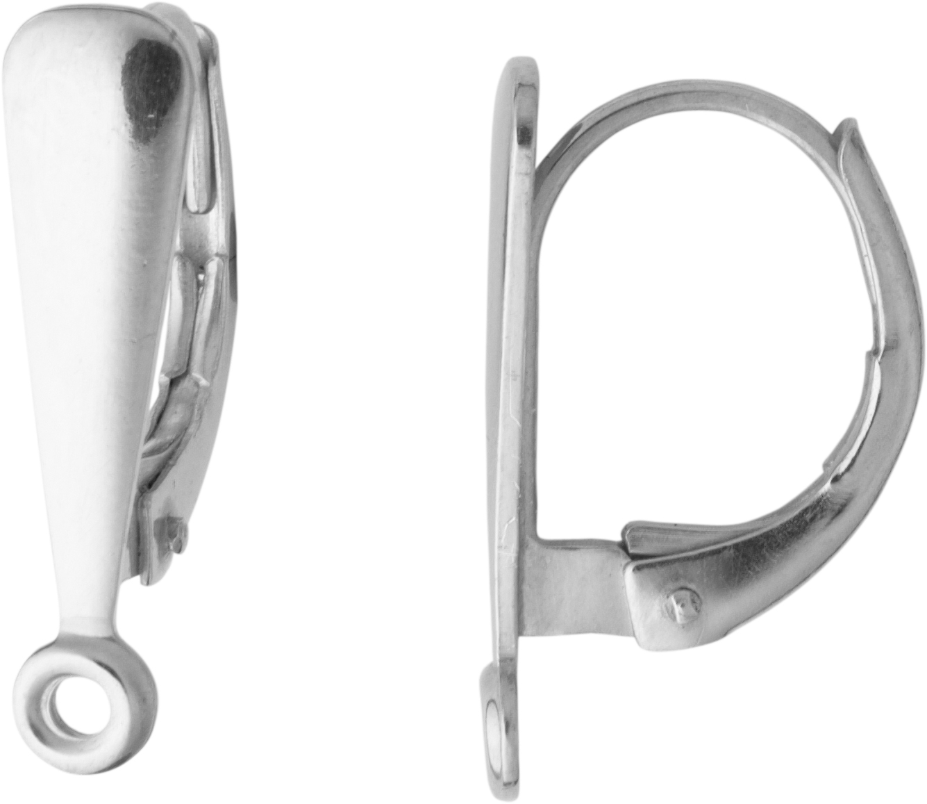 Lever back eye across smooth silver 925/-