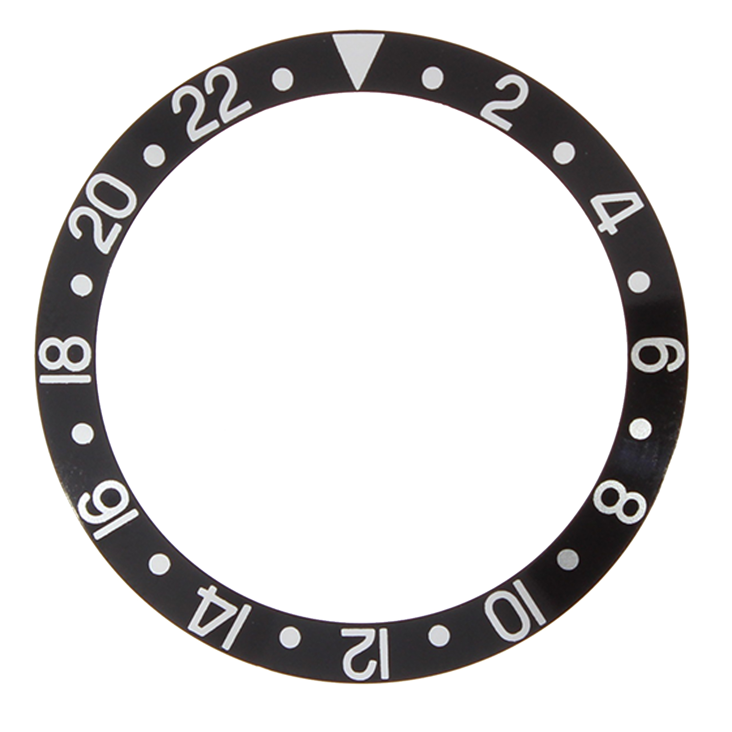 Bezel Insert RLX bestfit 2-22, black/ white