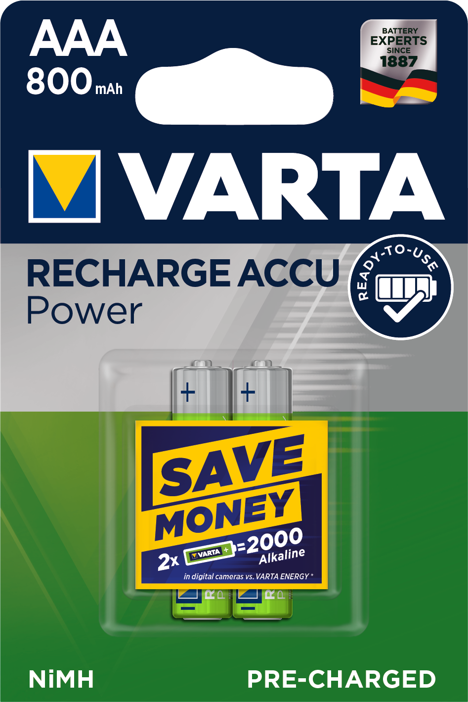 Varta AAA/ Micro Batterie Akku Power Recharge