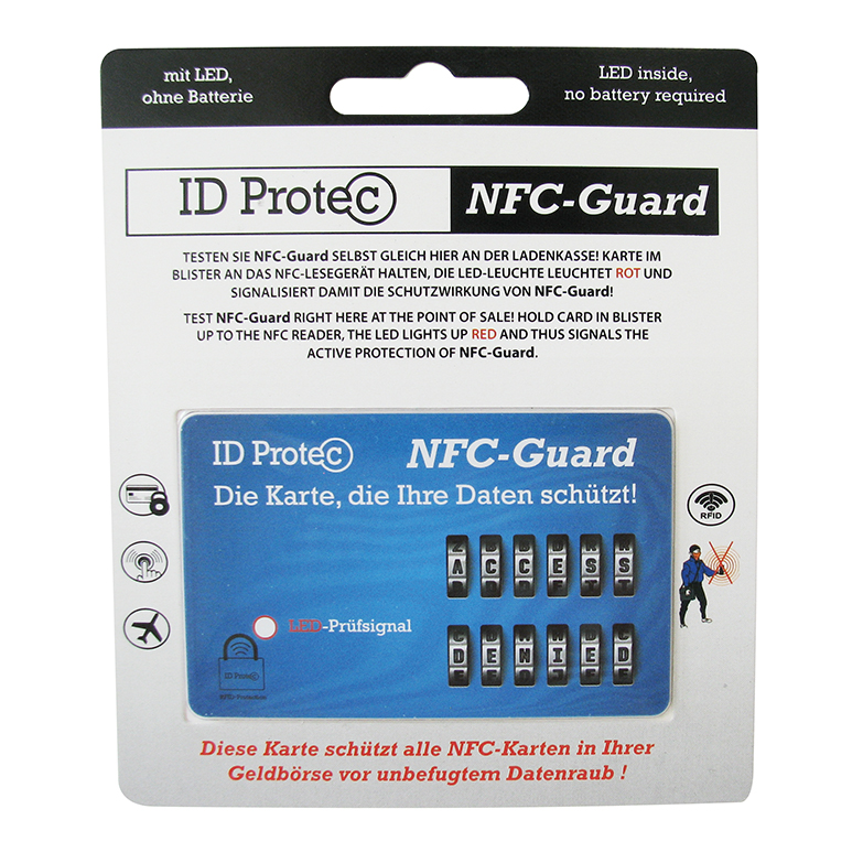 Carte de protection ID Protec avec LED