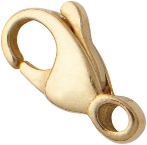 Carabiner curved gold 333/-Gg 9,00mm cast light