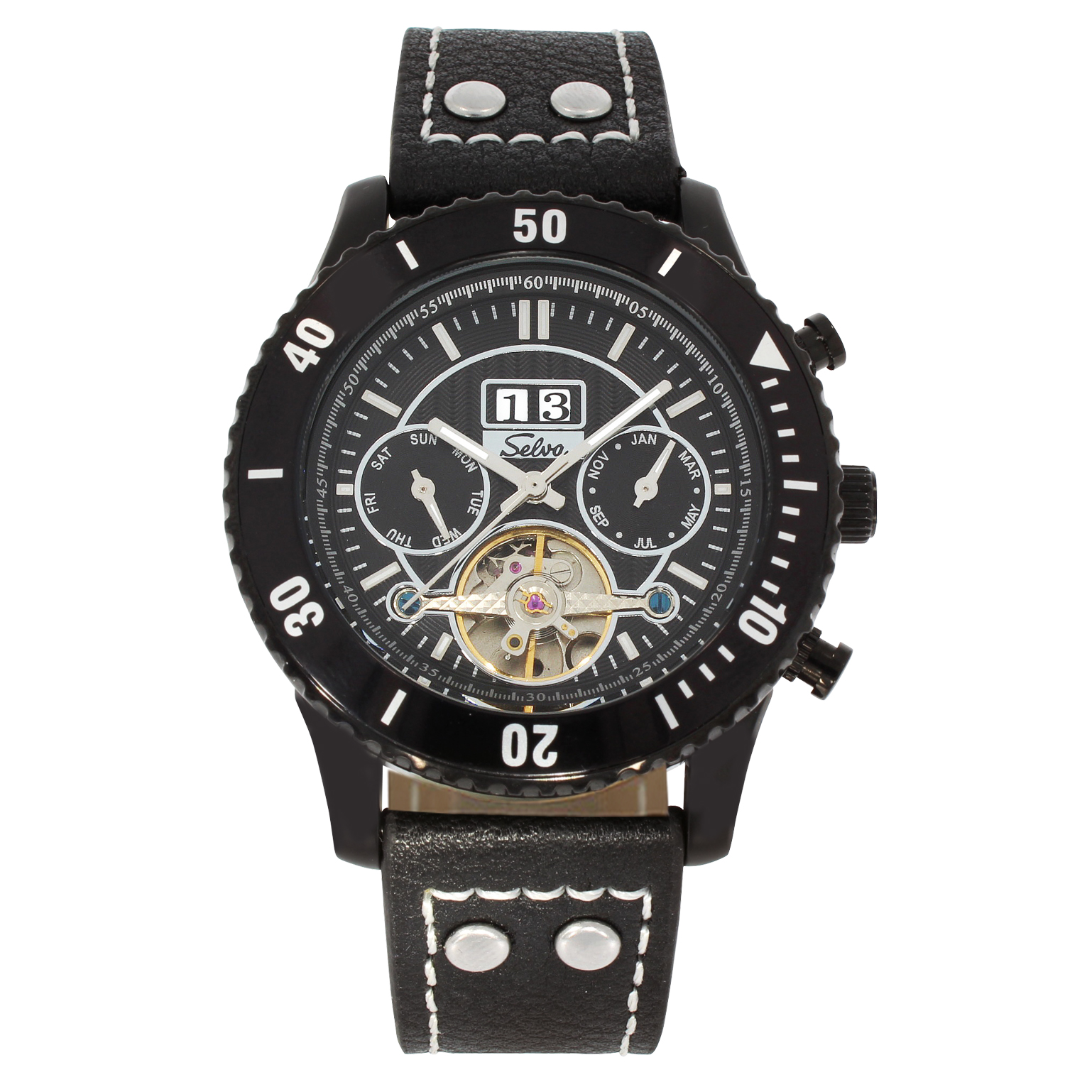 SELVA Men's Watch »Vito« - Big Date - black