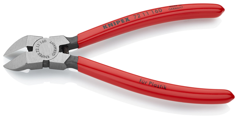 Knipex Seitenschneider für Kunststoff, Länge 160mm, 45° abgewinkelt