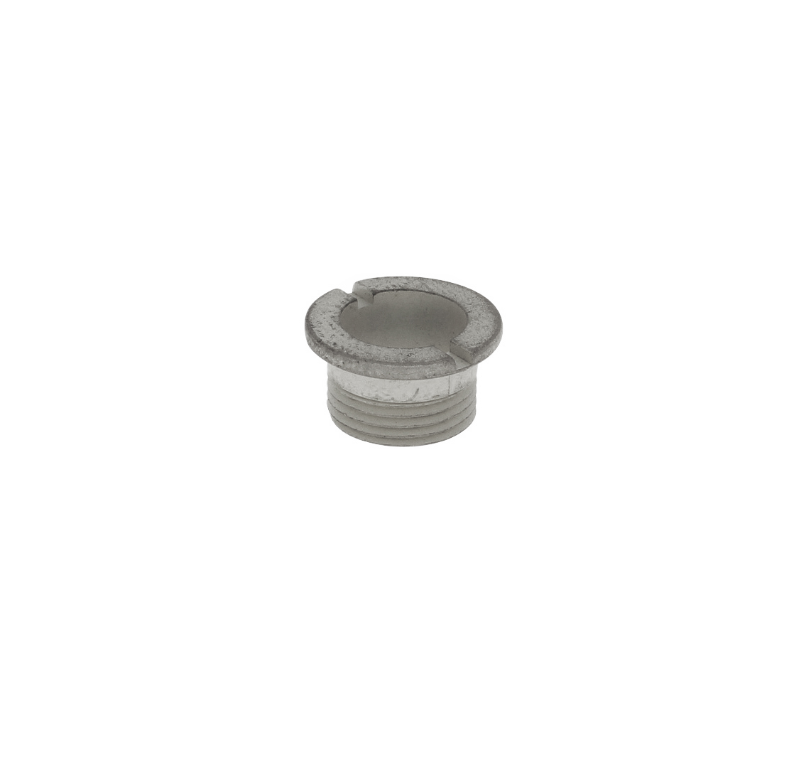 Central screw M10 x 0.75 white, short